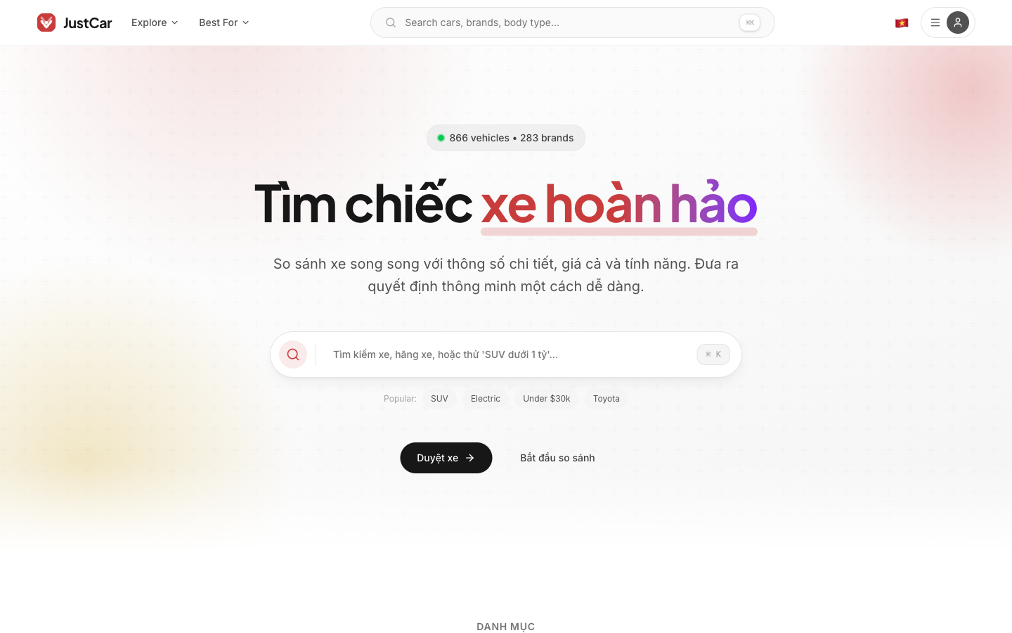 JustCar: Smart Car Comparison Platform