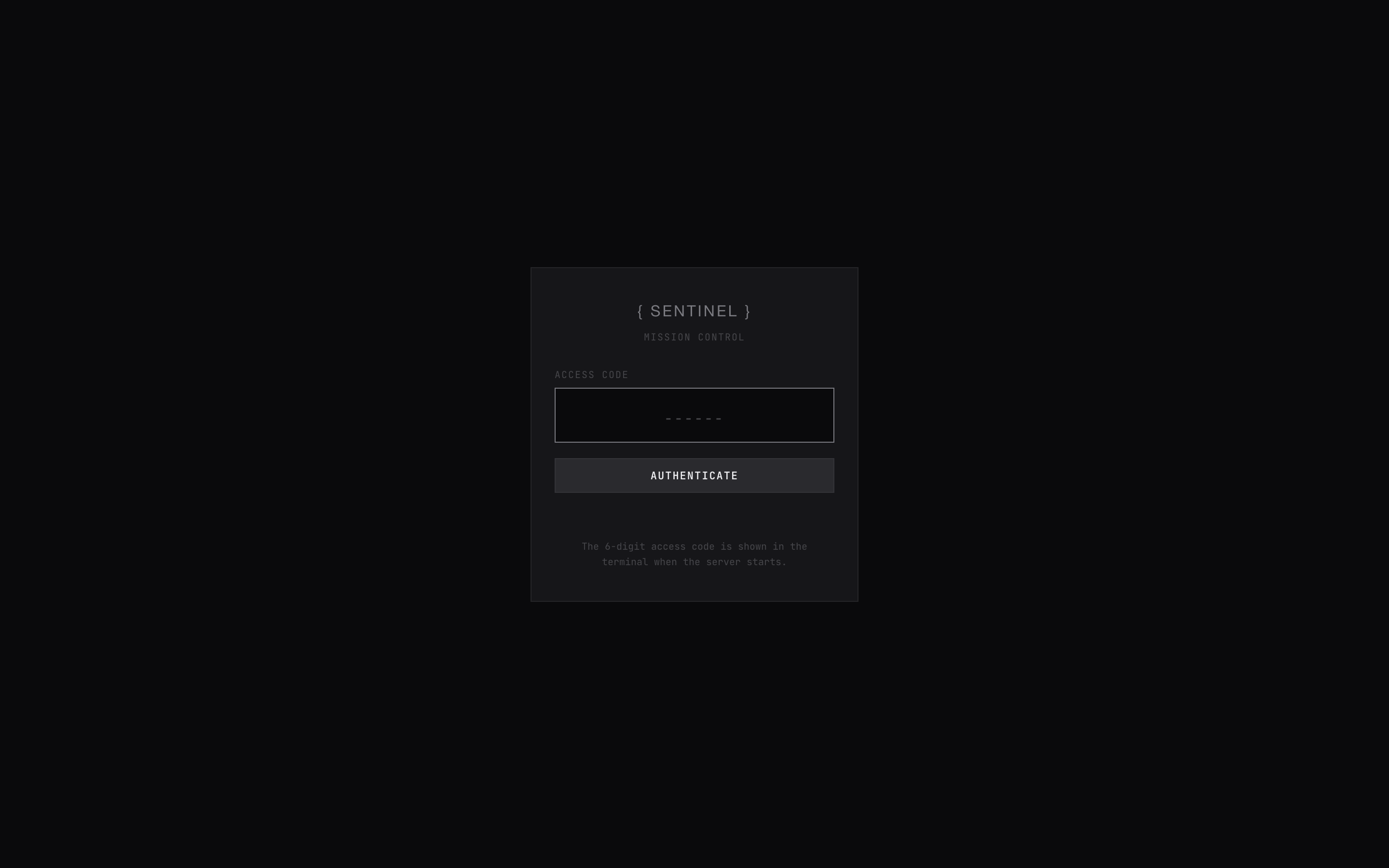 Login page