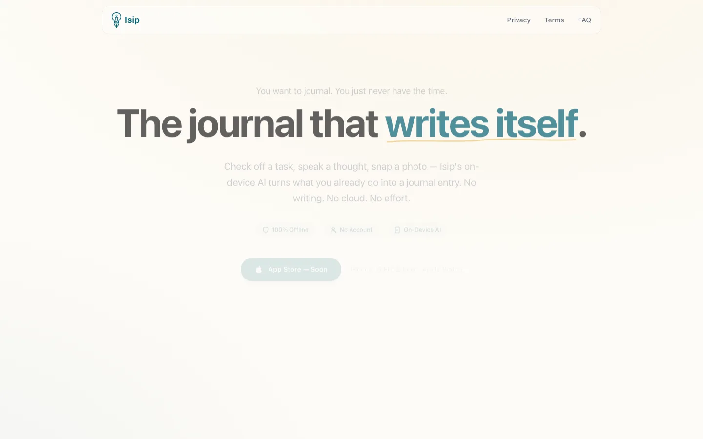Cover Image for Isip: The Journal That Writes Itself