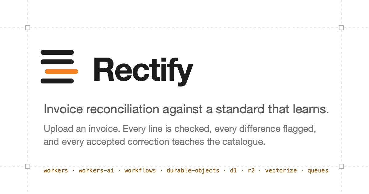 Cover Image for Rectify: Invoice Reconciliation Against a Standard That Learns